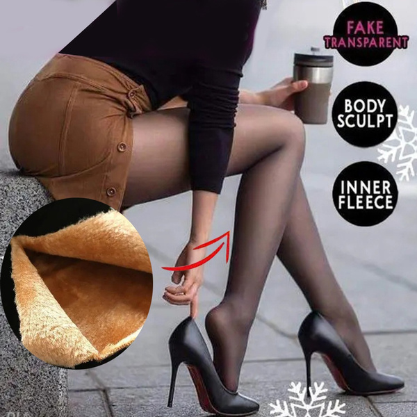 Women Winter Fashion Leggings Skin Toned Legs Fake Translucent Warm  Pantyhose Legs Warmer Body Slim Wear High Waist Warm Tights | Wish