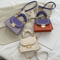 Shoulder Bags, Fashion, Chain, solid color