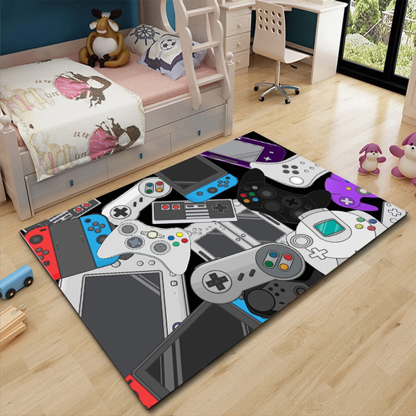 Gamer Controller Area Rugs Non-Slip Floor Mat Doormats Gaming Room Rug Carpet 