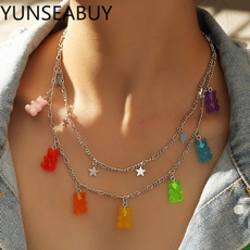 cute, Chain Necklace, Star, Jewelry