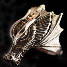 Punk jewelry, Fashion, 925 sterling silver, dragonring