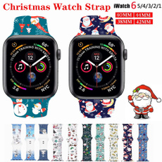 Apple, Christmas, Silicone, Bracelet