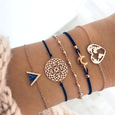 Charm Bracelet, Heart, rope bracelet, Jewelry