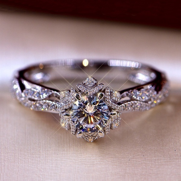 Designer Platinum Diamond Ring for Women JL PT LC894