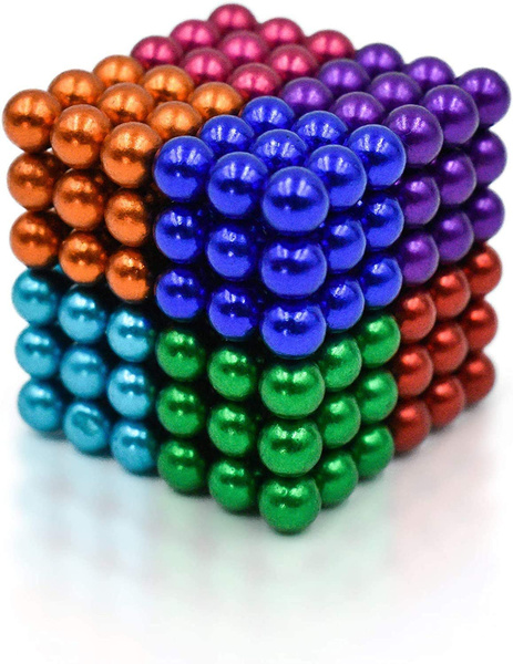 Sky Magnets 5 mm Magnetic Balls Cube Fidget Gadget Toys Rare Earth Magnet Office Desk Toy Games Magnet Toys Multicolor Beads Stress Relief Toys for Adults Purple 