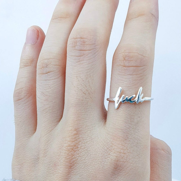 Sterling Silver Fuck Ring | Bamtastic Silver