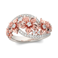 Sterling, Flowers, Rose Gold Ring, Gifts