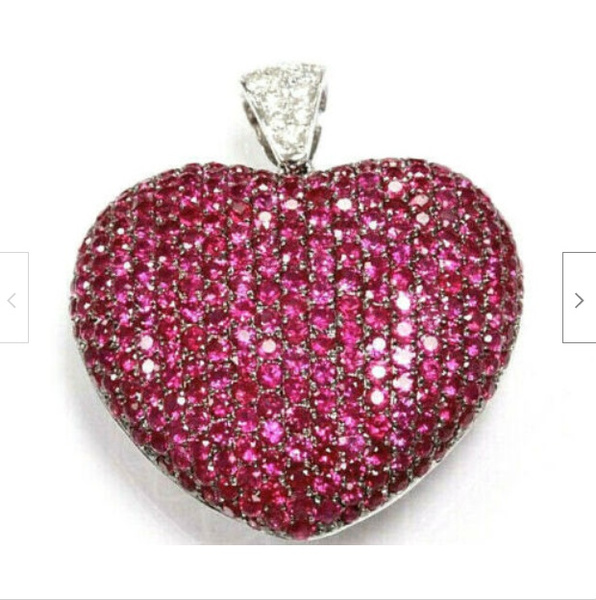 red diamond heart necklace