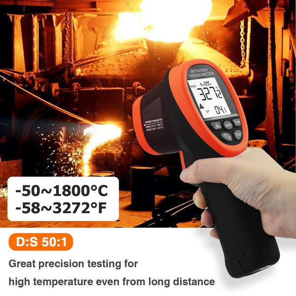 Visland Non-Contact Digital LCD Infrared Thermometer Gun IR Laser Point  Thermal Infrared Imaging Temperature Handheld Meter Pyrometer