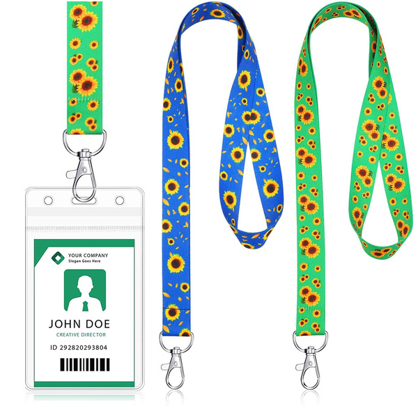 for ID Card Hidden Disability Lanyard Sunflower Lanyard with Card Holder 