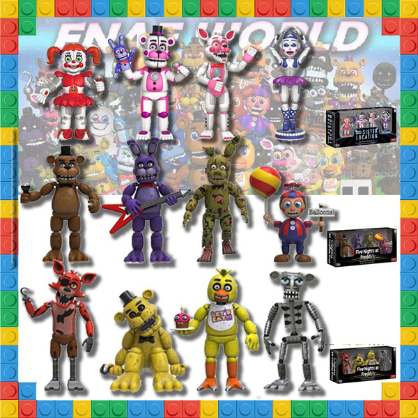 New NEW 3 Sets Fnaf Figure Five Nights At Freddy's 4 Figure Pack(4pcs One  Set) Chica Freddy Foxy Figure Toy model Anime collectors