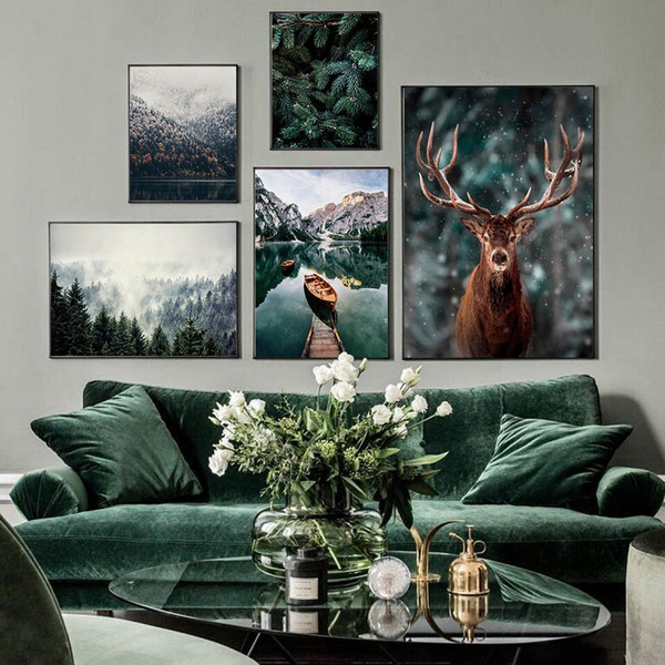 Canvas Painting Natural Animal Wall Art Posters Prints Living Room Home Décor 