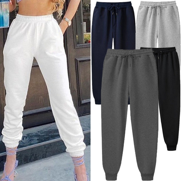 Fashion New Women Sweatpants Loose Long Pants Jogger Trousers Casual Sports  Fitness Solid Jogging Pants Women Sweat Pants 5 Colors