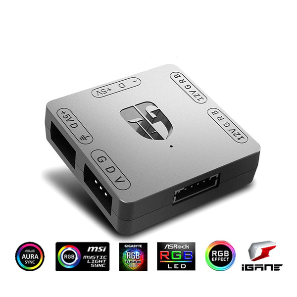 Convertisseur RVB 5V Vers 12V - Adaptateur 3 Broches Vers 4 Broches - Compatible ASUS, MSI - Pour Synchronisation Lumières PC