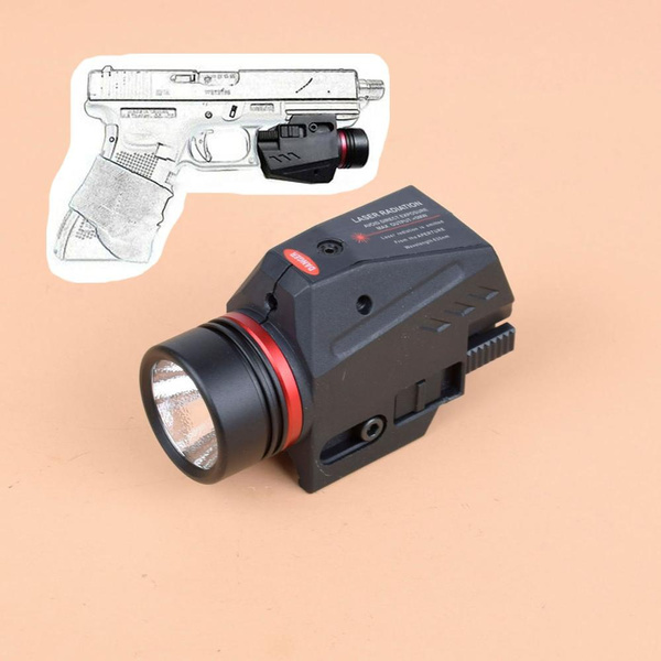 Combo LED Flashlight&Red/Green Laser Sight Picatinny Rail for Rifle Pistol gun 