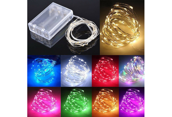 20/30/100 LED Battery Micro Rice Wire Copper Fairy String Lights Party white/rgb 