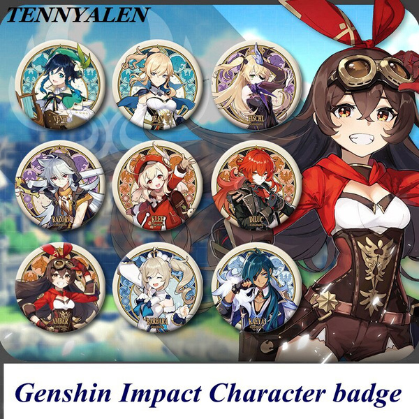 12pcs Genshin Impact Metal Insignia Wish 12pcs Genshin Impact Metal Insignia Wish