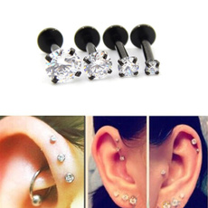 Steel, Crystal, Jewelry, Earring