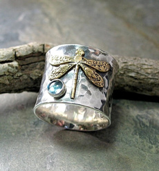 Sterling, dragon fly, 925 silver rings, Gifts
