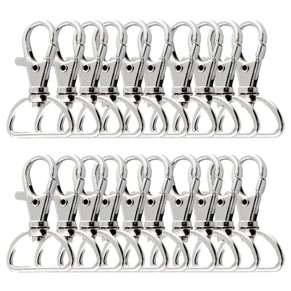 20PCS Key Chain Clip Hook D Ring Clip Keychain Lanyard Swivel Snap