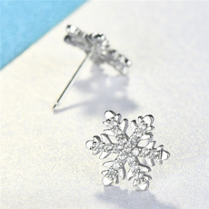 White Gold, Fashion, gold, Stud Earring