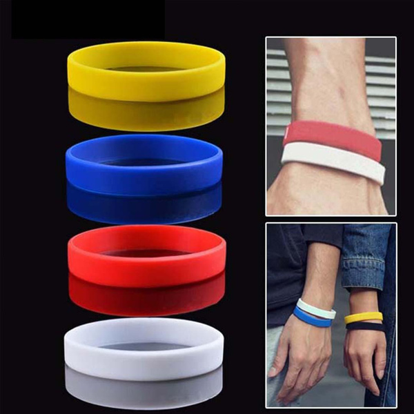 Positive Words Silicone Wristbands Text Message Solid Color - Temu