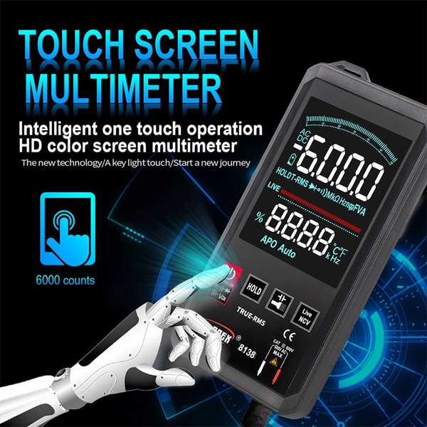 Intelligent Digital Multimeter Touch Screen Digitalanalog Dual Display