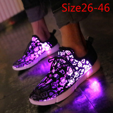 casual shoes, Sneakers, Fiber, led
