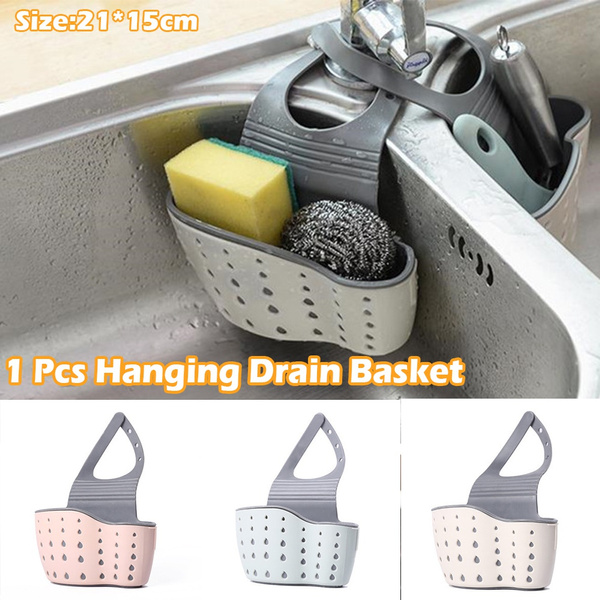 HONGZEMING KITCHEN S.S. ORGANIZER,BOTTLE STORAGE BASKET, SPONGE DRAINER  Multiuse