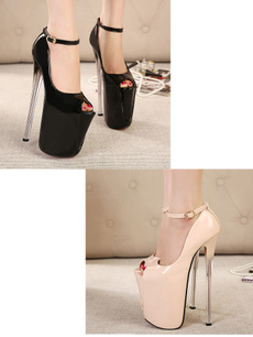 Womens Shoes, Spring, Ankle Strap, Pump