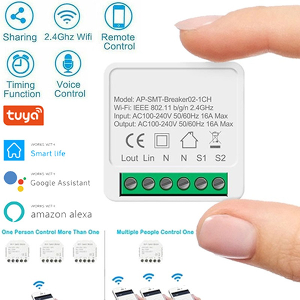 16A MINI Wifi Smart Switch Timer Lichtschalter Arbeit mit Alexa Echo Google Home 