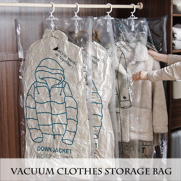 Vacuum Compression Bag Clothing Hook Hanging Clothing Storages