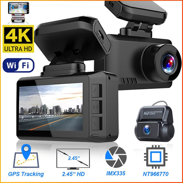 Dash cam front and rear 4k camera Car DVR wifi dashcam Recorder Auto  NightVision