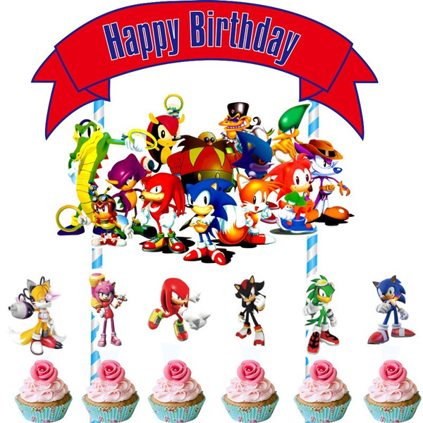 Sonic Cake Topper / Birthday Sonic / Sonic Birthday Party/ 