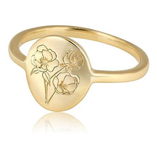 Flowers, wedding ring, Gifts, Silver Ring