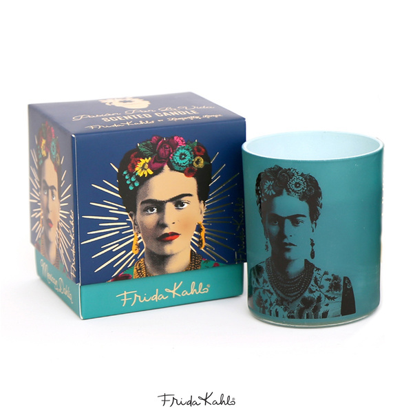 Frida Kahlo [A0614] - Bougie parfumee 'Frida Kahlo' turquoise (Mexican ...