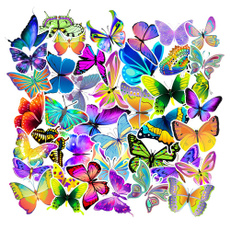butterfly, suitcasesticker, Color, Cars