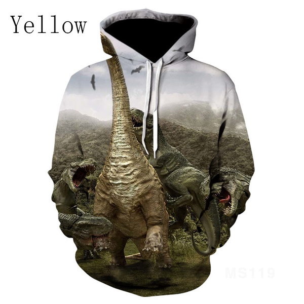 dinosaur print moletom com capuz