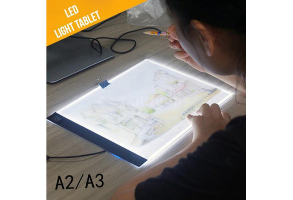 A2 Large Ultra-thin LED Light Pad Box Painting Tracing Panel Copyboard  Stepless Adjustable Brightness USB Powered for Cartoon Tattoo Tracing  Pencil Drawing 