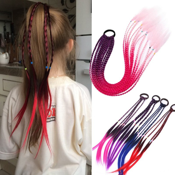 Headband Girls Twist Braid Rope Simple Rubber Band Hair Accessories Kids Wig 
