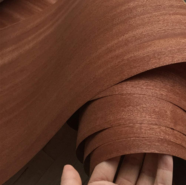 Handmade Wood Veneer Restoration Sheets Natural Sapele Wooden Sticker