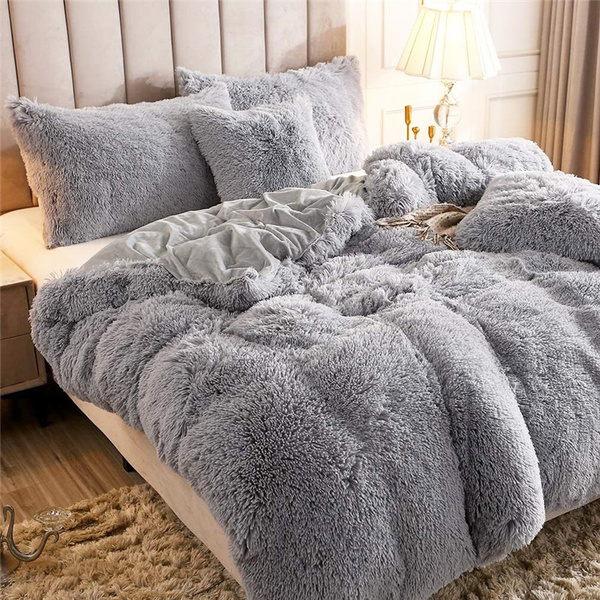 fur quilt cover set