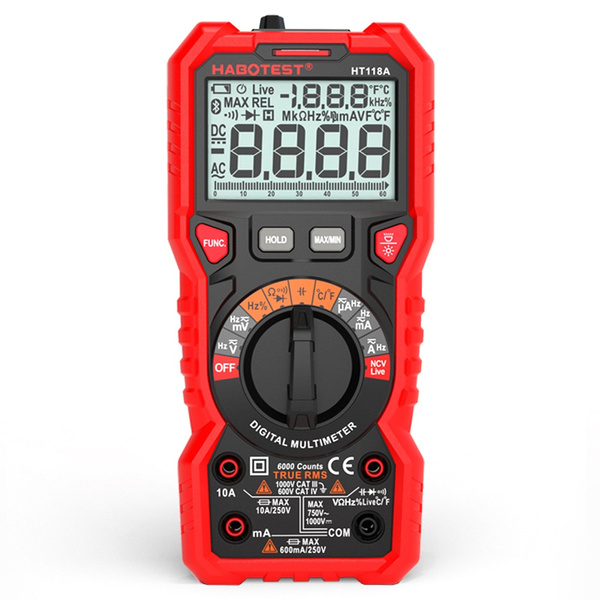 Digital Multimeter Auto Range Backlight DC/AC Voltage Current Meter Capacitance 