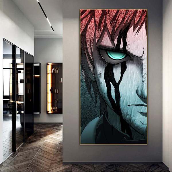 1 Piece Naruto Anime Gaara Canvas Painting Wall Art Cartoon Charactors