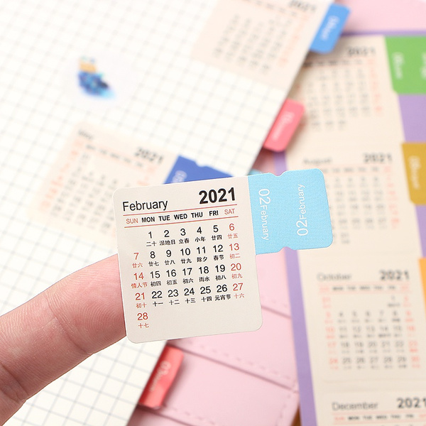 Calendar Index Sticker Colorful Index Label Monthly Label Stickers for  Planners