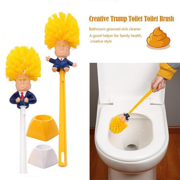 Bathroom Donald Trump Wash Toilet Brush Cleaning Original Make Great Again Tool 