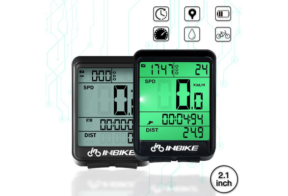 MHUI Bike Computer Wireless Cycle Computer Waterproof Bike Speedometer Mileage Counter 21 Functions Tracking Distance Speed Time Odometer