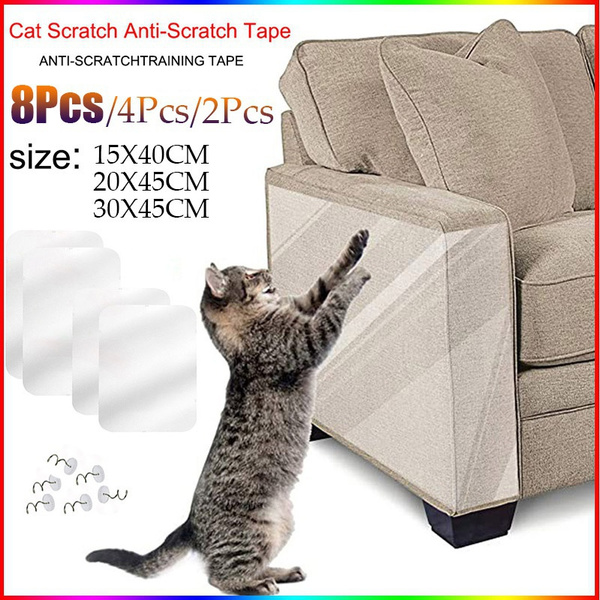 Pet Couch Protector 2 4 8pack Clear Cat Dog Claw Guards Self Adhesive Pads Discreet Scratch Furniture Pad Deter Cover To Protect The Upholstery Door Walls Mattress Car Seat Wish 8pack Clear Pet Cat Dog Claw Guards, Furniture Protector Pads For Cats