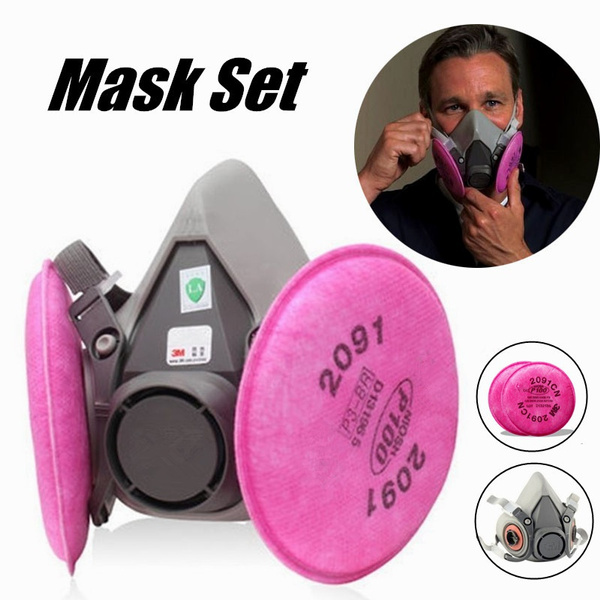 Half Face Dust Mask Gas Mask Respirator for Spray Painting 6200 Mask ...