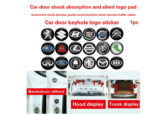 Car shock absorber gasket Sound insulation shock absorber cushion rubber  door Shock absorption Silent logo pad Door keyhole logo sticker Car